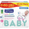 Product Septona Calm N Care Hypoallergenic Baby Wipes 99% Water 180 pcs thumbnail image