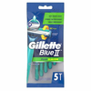 Product Gillette Disposable Razors with 2 Blades and Lubricating Tape Blue II Slalom Plus 5pcs thumbnail image