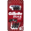 Product Gillette Blue 3 Plus Red Disposable Razors, 6-pack thumbnail image