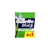 Product Gillette Blue 3 Sensitive Disposable Razors 4+1 pieces Free thumbnail image