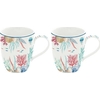 Product Easy Life 2-Piece Set of Sea Breeze Porcelain Mugs 12x9x10cm 350ml Blue/Red thumbnail image