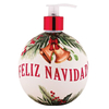 Product Simple Pleasures Liquid Hand Soap with Sugared Plum and Dispenser Christmas Ball Feliz Navidad Beige 500ml thumbnail image