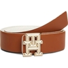 Product Tommy Hilfiger Γυναικεία Μεσαία Ζώνη Reversible Δέρμα με Ανάγλυφο Monogram Λευκή/Καφέ 85cm thumbnail image