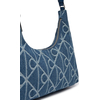 Product Calvin Klein Women's Medium Emblem All Over Print Denim Shoulder Bag Blue thumbnail image