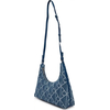 Product Calvin Klein Women's Medium Emblem All Over Print Denim Shoulder Bag Blue thumbnail image