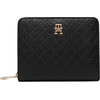 Product Tommy Hilfiger Women's Medium Wallet TH Icon Medium Zip-Around With Flap Mono Black thumbnail image