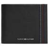 Product Tommy Hilfiger Men's Small Leather Wallet TH Central CC Flap and Coin Flap Bilfold Black thumbnail image