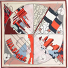 Product Tommy Hilfiger Women's Large Silk Scarf TH Flag Floral Silk Large Square Multicolor thumbnail image