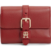 Product Tommy Hilfiger Women's Small TH Buckle Trifold Wallet, Red thumbnail image