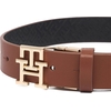 Product Tommy Hilfiger Γυναικεία Μεσαία Ζώνη Διπλής Όψης TH Logo 3.0 Mono Rev Καφέ/Μαύρο 95cm thumbnail image