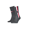 Product Tommy Hilfiger Men Small Stripe Sock 2-Pack Black Middle Grey thumbnail image