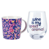 Product Maxwell & Williams 380ml Mug and 500ml Glass Set Leopard Lilac Kasey Rainbow Wild at Heart thumbnail image