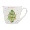 Product Maxwell & Williams Jolly Joy Joy Joy Christmas Mug White Porcelain Fir Tree 400ml thumbnail image