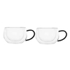 Product Maxwell & Williams Noir Double Wall Mug Set Σετ Κούπες Γυάλινες με Διπλό Τοίχωμα 270ml thumbnail image