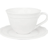 Product Casa Domani Florence Scallop Σέτ Φλυτζάνι & Πιατάκι Καφέ/Τσαγιού Λευκό 220ml thumbnail image
