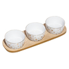 Product Ladelle 8.5cm Porcelain Bowl In Bamboo Base 10x31.5cm Starry - Set of 3 pieces thumbnail image