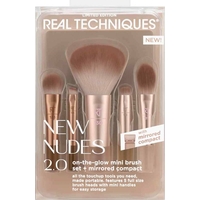 Product Real Techniques New Nudes 2.0 On-The-Glow Mini Brush Set Σετ Πινέλων Μακιγιάζ Σε Μίνι Μέγεθος & Καθρεφτάκι 5τμχ base image