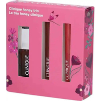Product Clinique Le Trio Honey Set Women's Makeup Set: Clinique Pop™ Lip and Cheek Oil Black Honey + Clinique Almost Lipstick Pink Honey + Clinique Almost Lipstick Black Honey base image
