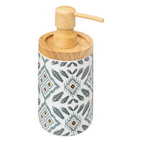 Product Marva Dispenser Σαπουνιού από Δολομίτη Hapache 7.7x7.7x18.5cm 400ml Λευκό/Γκρι base image