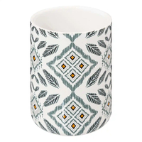 Product F-V Θήκη για Οδοντόβουρτσες Κεραμικό Hapache 7.6x10cm Λευκή-Γκρι base image