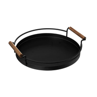 Product Στρογγυλός Μεταλλικός Δίσκος 5Five Simply Smart  με Ξύλινες Λαβές 36 cm base image