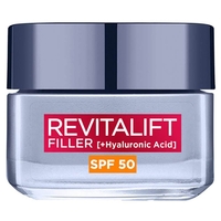 Product L'Oreal Paris Revitalift Filler Day Cream Αντιγηραντική Κρέμα Ημέρας με Υαλουρονικό Οξύ SPF50 50ml base image
