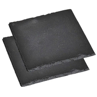 Product Kesper Πλατώ Σετ Σερβιρίσματος 2τμχ Πλατώ - Πιατέλες Πέτρινες 38109 20x20cm Black base image