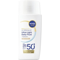 Product Nivea Sun UV Ultra Light Daily Fluid Tinted Αντηλιακή Κρέμα Προσώπου Με Χρώμα SPF50+ 40ml base image