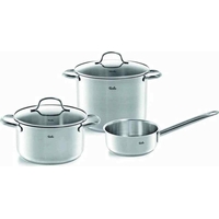 Product Fissler Σετ Κατσαρόλες Ανοξείδωτες San Francisco 5Τμχ Φ24/20/16cm 5,4/3,4lt Ασημί base image