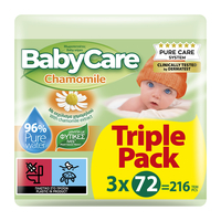 Product Babycare Chamomile Μωρομάντηλα Τριπλή Συσκευασία 3x72τμχ base image