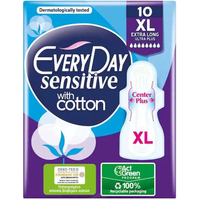 Product Every Day Sensitive With Cotton Extra Long Ultra Plus Sanitary Pads With Wings 18 pcs base image
