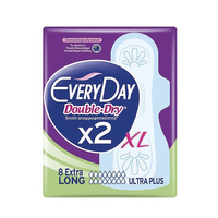 Product Everyday Σερβιέτες Double Dry Extra Long Ultra Plus 8τμχ base image