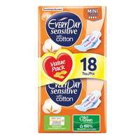 Product Everyday Σερβιέτες Sensitive Cotton Ultra Plus Mini Economy 18τμχ base image
