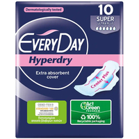 Product Every Day Ultra Plus Super Hyperdry Sanitary Napkins 10-pack base image