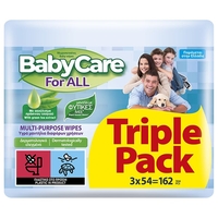 Product Babycare For All Μωρομάντηλα Τριπλή Συσκευασία 3x54τμχ base image