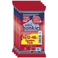 Product Wet Hankies Extra Safe Antibacterial Μαντηλάκια Χεριών Αντιβακτηριδιακά 48τμχ base image