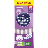 Product Every Day Ultra Plus Sensitive Maxi Night Σερβιέτες με Φτερά Giga Pack 30τμχ base image