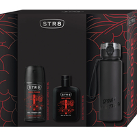 Product STR8 Red Code Ανδρικό Αρωματικό Σετ: Eau De Toilette 100ml & Deodorant Spray 150ml & Water Bottle base image