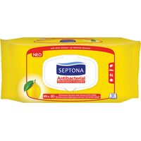 Product Septona Antibacterial Μαντηλάκια Χεριών με Άρωμα Λεμόνι 60τμχ base image