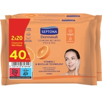 Product Septona Promo Dermasoft Cleansing Wet Wipes Eyes & Face 40τμχ (2x20τμχ) base image
