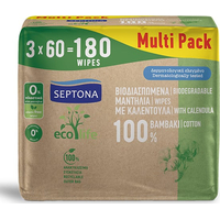 Product Septona Eco Life Baby Wipes Multipack, 180 pcs base image