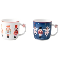 Product Easy Life Nutcracker Χριστουγεννιάτικες Κούπες Σετ 2τμχ Πορσελάνινο 350ml Κουτί Δώρου base image