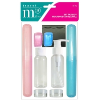 Product Milva Σετ Ταξιδιού: Άδεια Μπουκαλάκια + Θήκες Οδοντόβουρτσας + Άδεια Δοχεία Κρέμας base image