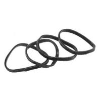 Product Milva Λεπτά Λαστιχάκια Μαλλιών 6τμχ | Απόχρωση Μαύρο base image