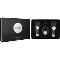 Product Riffs Ανδρικό Αρωματικό Σετ Δώρου Masculin Leather Gift Set: Eau de Parfum 100ml + Shower Gel + Body Lotion base image