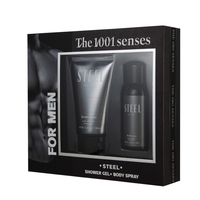 Product The 1001 Senses Ανδρικό Αρωματικό Σετ Steel For Men Shower Gel 150ml & Body Spray 100ml base image