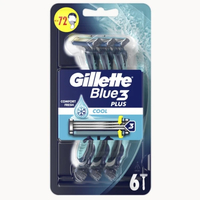 Product Gillette Blue 3 Plus Cool Ξυραφάκια Μιας Χρήσης 6τμχ base image