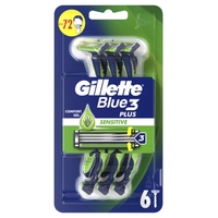 Product Gillette Blue 3 Μιας Χρήσης Plus Sensitive 6τμχ base image