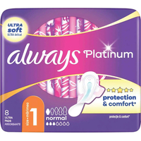 Product Always Ultra Platinum Normal Pads with Wings Size 1 - 8pcs base image