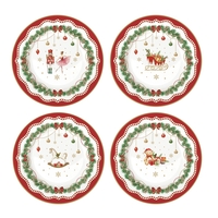 Product Easy Life Magie De Noel Porcelain Dessert Plate Set 4pcs 19cm base image